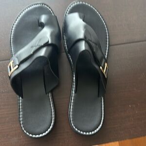 black sandals size 10 worn once